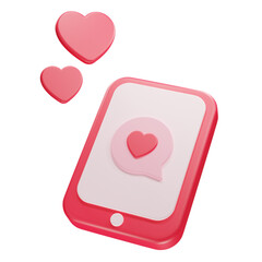 3D Love on telephone