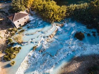 cascade drone view