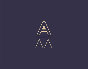 AAA letter logo design modern minimalist vector images