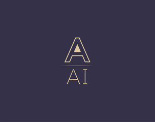 AAI letter logo design modern minimalist vector images