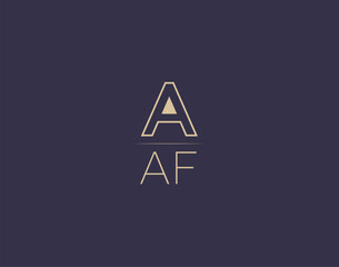 AAF letter logo design modern minimalist vector images