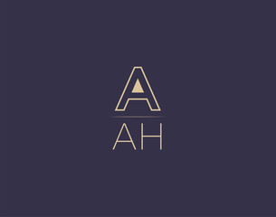 AAH letter logo design modern minimalist vector images