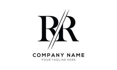 RR letter logo design template elements. RR letter vector logo.