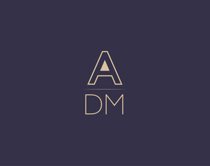 ADM letter logo design modern minimalist vector images