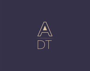 ADT letter logo design modern minimalist vector images