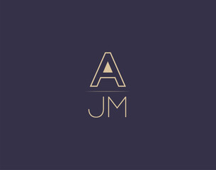 AJM letter logo design modern minimalist vector images