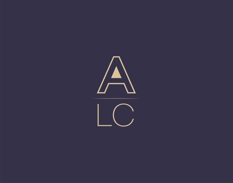 ALC letter logo design modern minimalist vector images