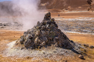 The Námafjall Geothermal Area is located in Northeast Iceland, on the east side of Lake Mývatn.