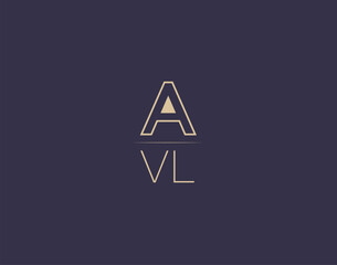 AVL letter logo design modern minimalist vector images