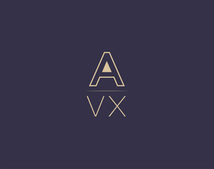 AVX letter logo design modern minimalist vector images