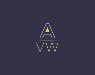 AVW letter logo design modern minimalist vector images