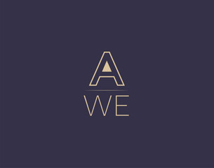 AWE letter logo design modern minimalist vector images