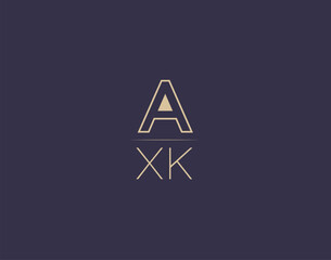 AXK letter logo design modern minimalist vector images