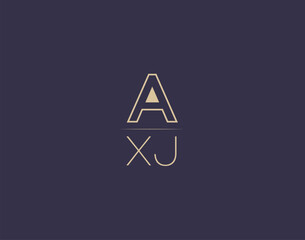 AXJ letter logo design modern minimalist vector images