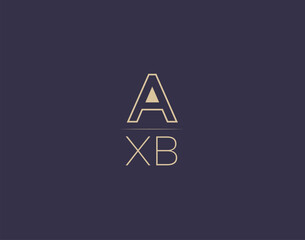 AXB letter logo design modern minimalist vector images