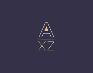 AXZ letter logo design modern minimalist vector images