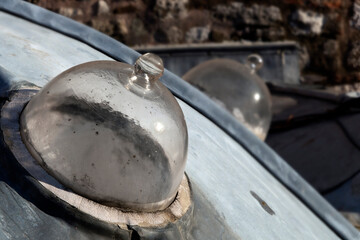 Glass windows used for lighting in mosque and bath domes. Elephant's eye, ostrich's eye, hawk's eye, crow's eye...