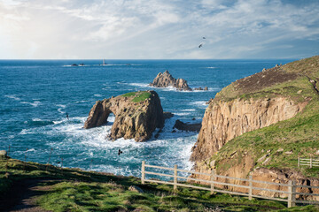 Land's end panorama, Cornwall UK landscape