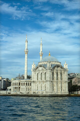 Fototapeta na wymiar Great Mecidiye Mosque. Ortakoy mosque in Istanbul.