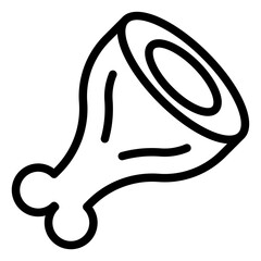Vector Design Ham Leg Icon Style