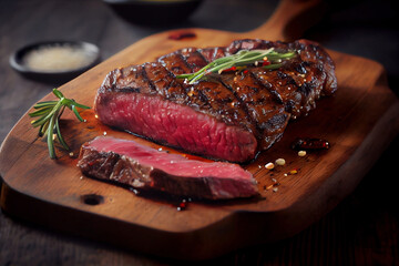 Barbecue Rib Eye Steak - Sliced