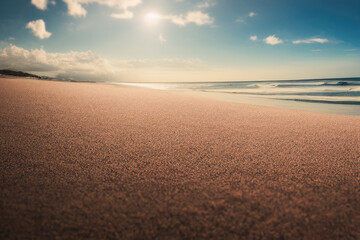 sunset on the beach for reality tv show backdrop