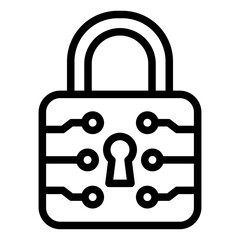 Vector Design Lock Icon Style