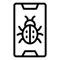 Vector Design Phone Virus Icon Style