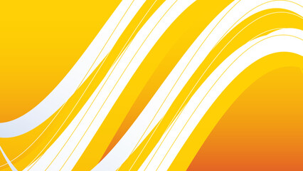 White orange smoke on yellow background. Wavy geometric background.