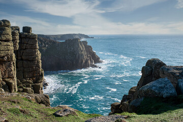 Cliffs in Cornwall, Land's End nature 