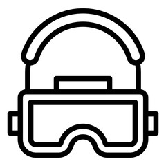 vector  headset icon style