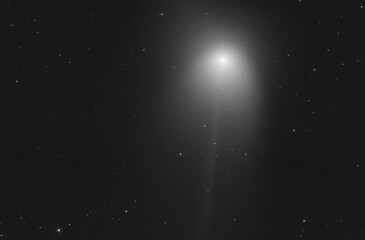 Neanderthal comet or also C/2022 E3 (ZTF), with many stars as background in the deep space.