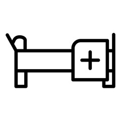 Fototapeta premium Vector Design Hospital Bed Icon Style