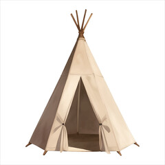 Indian Tent Teepee Isolated Detailed Hand Drawn Painting Illustration © Reytr