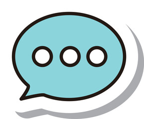 ステッカー風ビジネスアイコン　会話