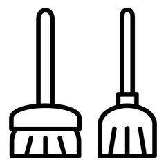 Vector Design Broomstick Icon Style
