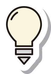 Obraz premium ステッカー風ビジネスアイコン 電球