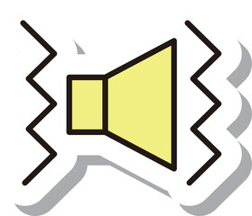 ステッカー風ビジネスアイコン　バイブレーション