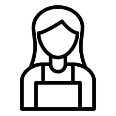Vector Design Lady Seller Icon Style