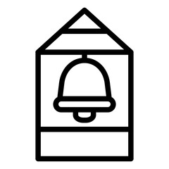 Vector Design Bell Tower Icon Style