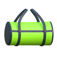 gym duffel bag icon sport equipment 3d illustration