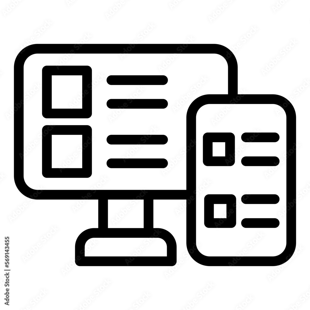 Poster vector design responsive design icon style