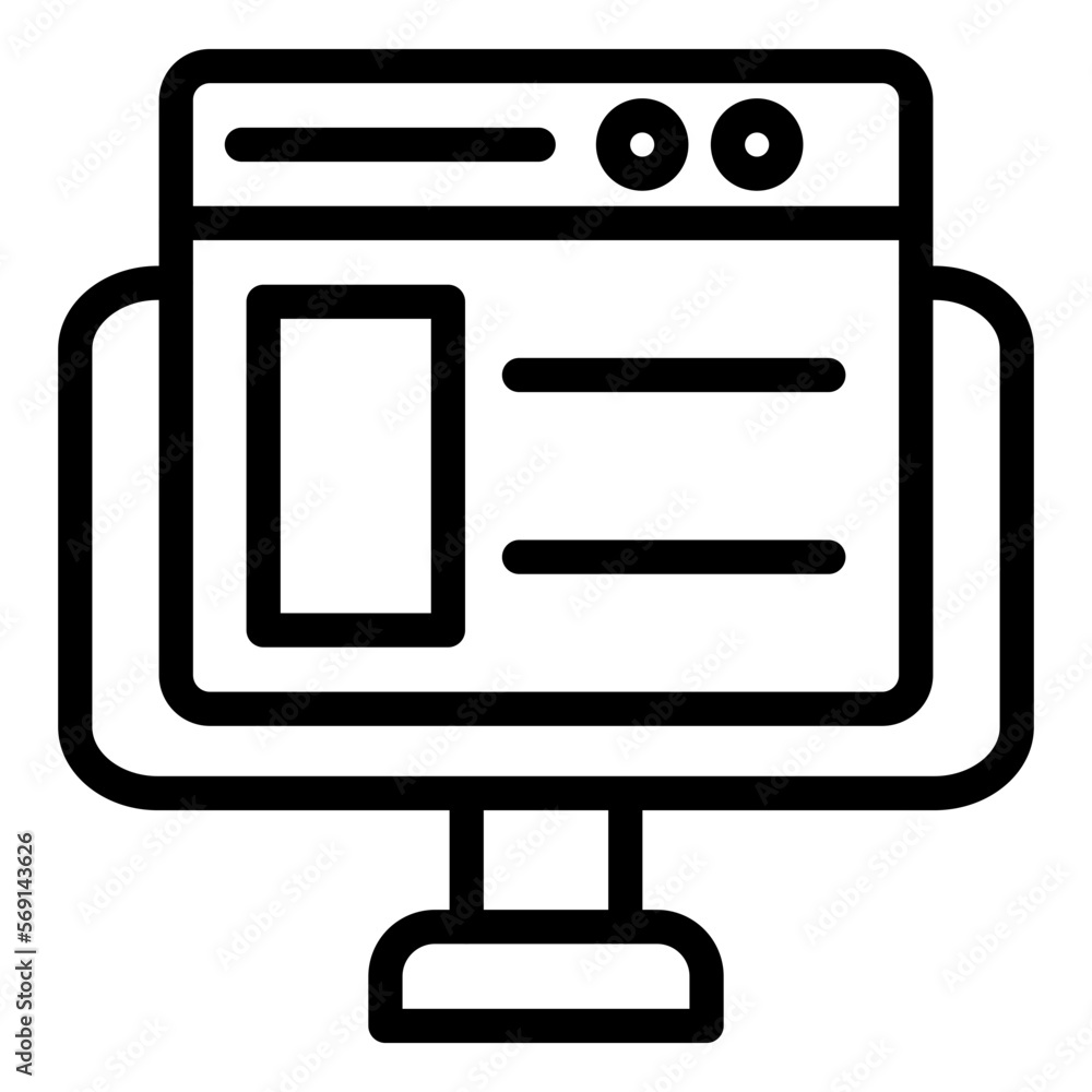 Poster vector design website icon style