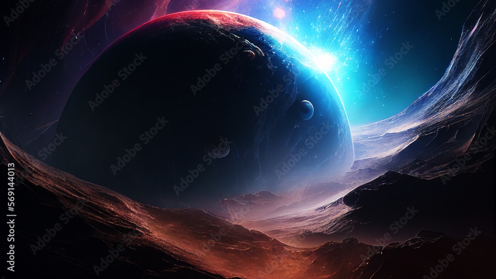 Canvas Prints open space. outer space gas clouds. cosmos neutral background. bright stars.