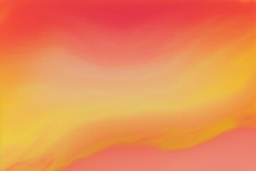 Yellow Liquid vibrant blurred texture of the sunset. Warm Watercolor Fluid Peach Dawn Gradient Backdrop. Flowing Pastel Pink Neon Gradient Swirl Mesh. Orange Curve Trendy Bright Red Background