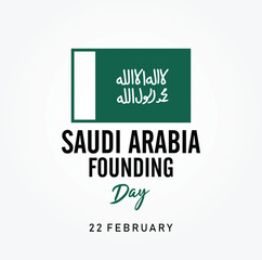 Saudi Founding Day. 22nd February. Vector illustration.