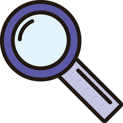 カラービジネスアイコン　虫眼鏡