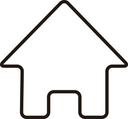 線画ビジネスアイコン　ホーム