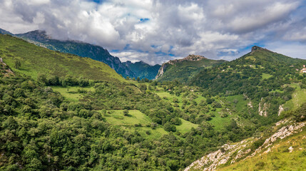 Fototapeta na wymiar Mountain Range, Picos de Europa National Park, Asturias, Spain, Europe