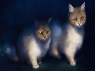 Munchkin Cat Portrait, Generative AI